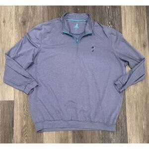 Johnnie-O Quarter Gray Zip Golf Course Pullover Size XXL